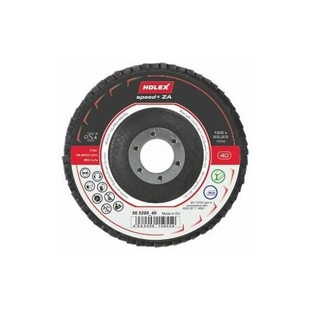 Holex Speed+ ZA Flap Disc, Dia: 125 mm, Grit: 40 565299 40
